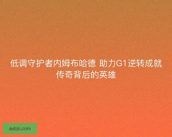 低调守护者内姆布哈德 助力G1逆转成就传奇背后的英雄